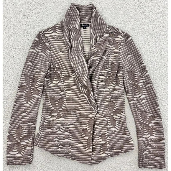 Komarov Blazer Womens Medium Cardigan Topper Sheer Textured Special Occasion - Picture 1 of 16
